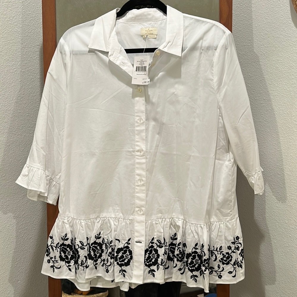 *NEW* Kate Spade New York Short Sleeve Embroidered Top